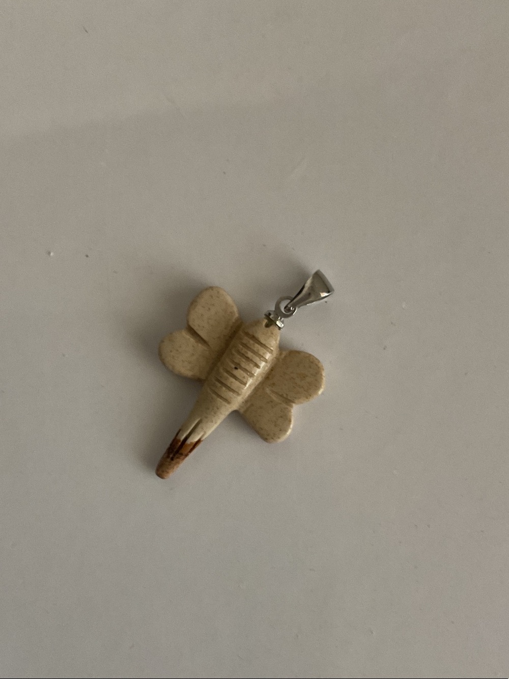 Gem Stones Light Brown Jasper Dragonfly